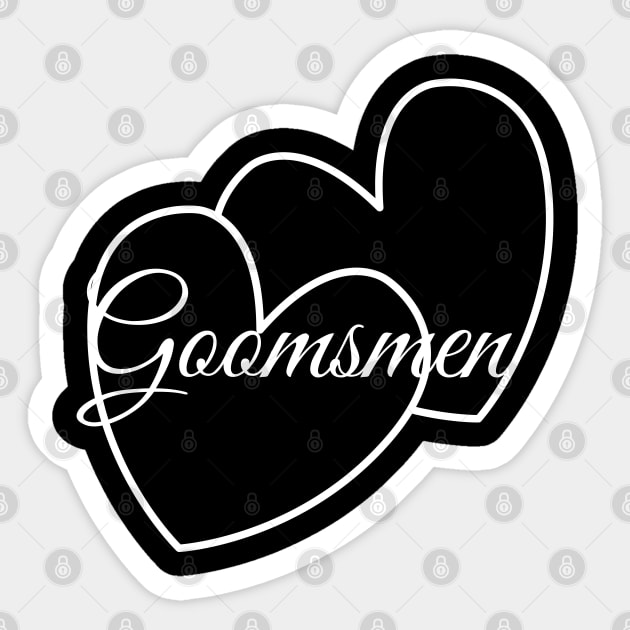 Groomsmen t shirt Sticker by Courtney's Creations